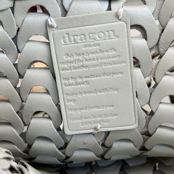 Dragon Diffusion, Leather Link Tote Bag, Pearl - Picture 3 of 9